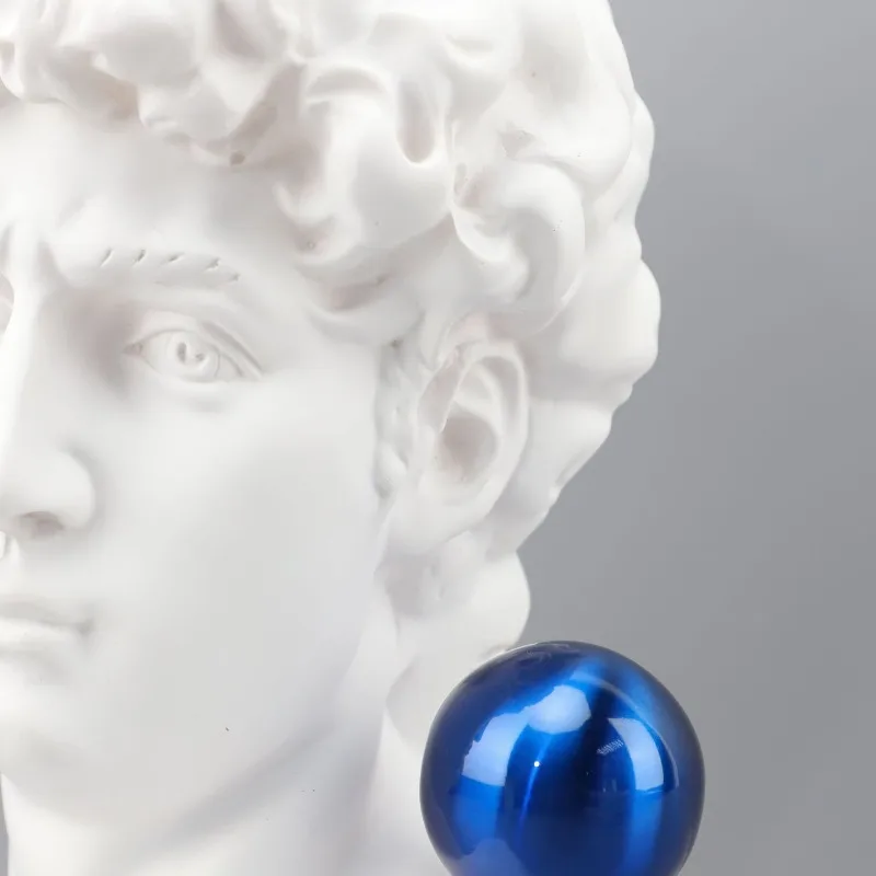 New David Sculpture Desktop Accessories Bubble Blowing Figure Statues Resin Craft Models Modern Art Home Decoration Gifts