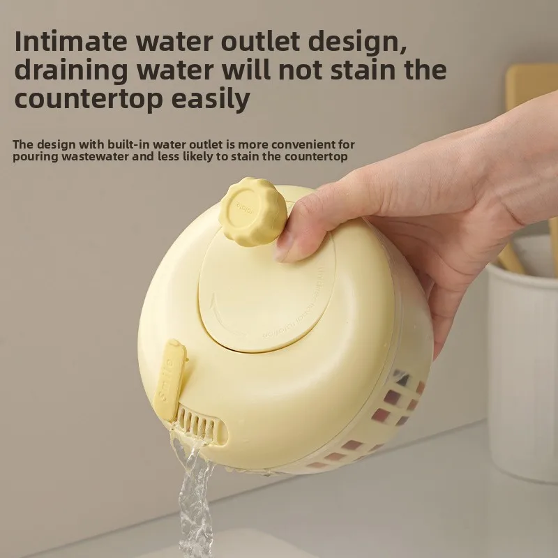 เครื่องขจัดน้ําออกสลัดผลไม้เขย่าน้ํา Diviner คู่มือ Shaker ผัก Shaker ตะกร้าระบายน้ํา