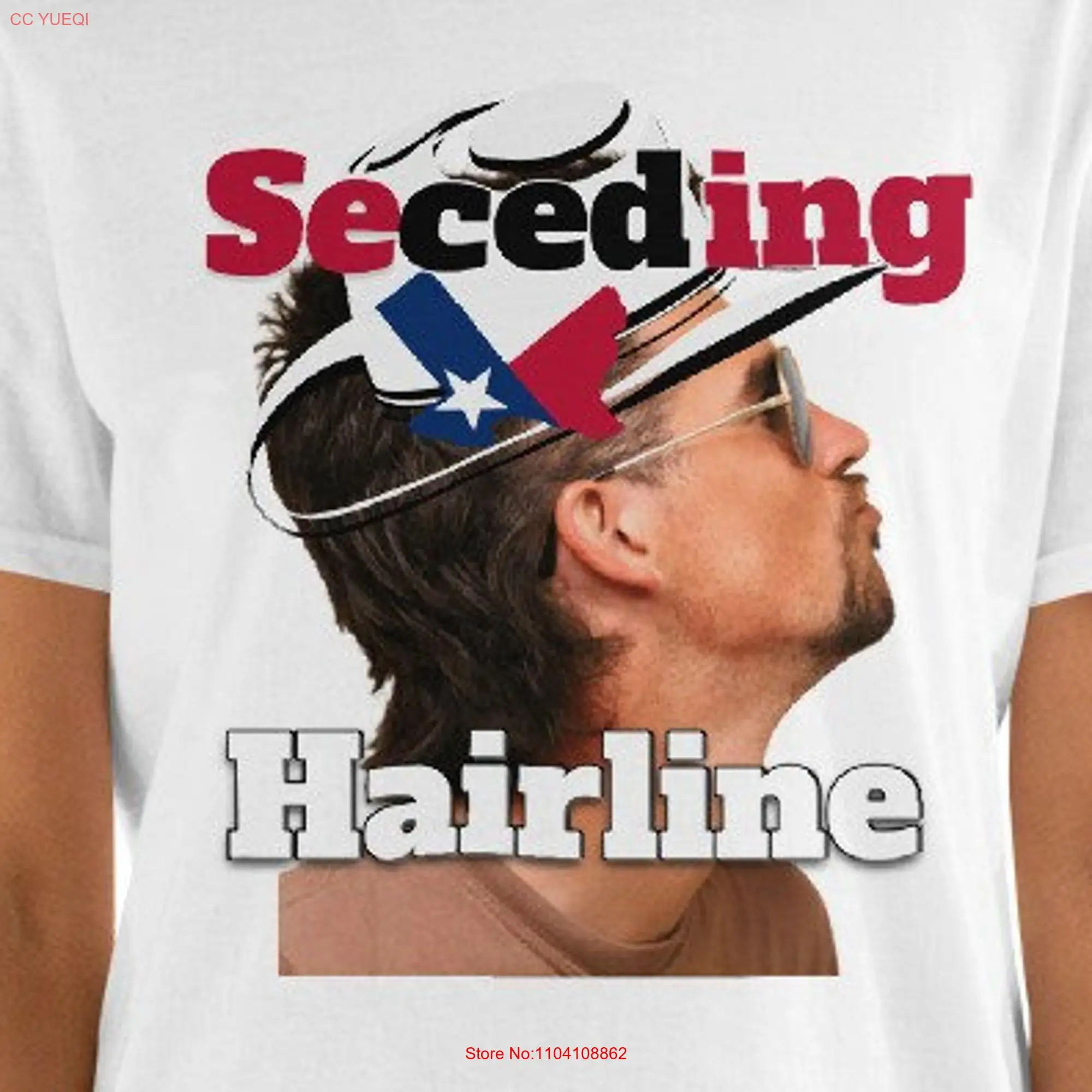 Seceding Hairline T Shirt Texas Secede Make A Country Mullet   long or short sleeves