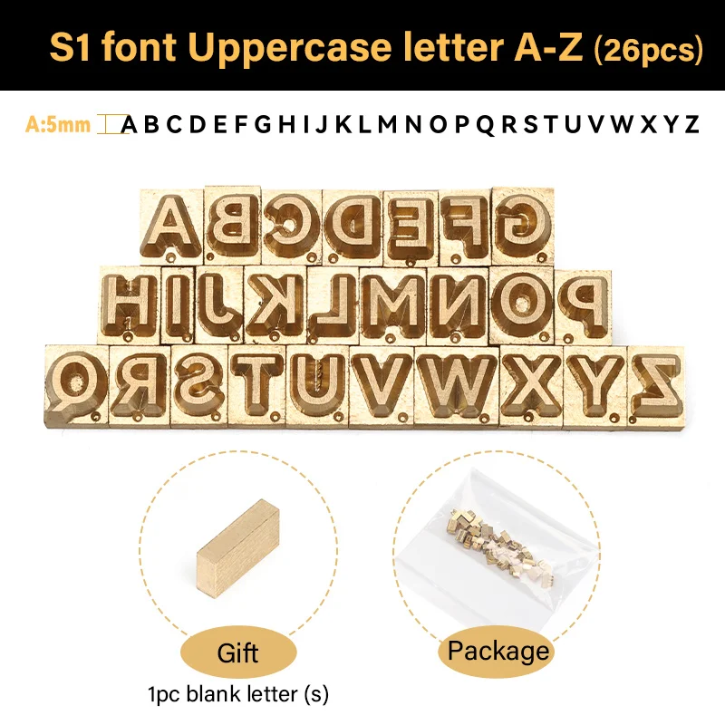 WUTA Messing Stempels Letter Nummer Alfabet Symbool Aangepaste Gepersonaliseerde Logo Embossing Mold voor Foliedruk Machine DIY Geschenken