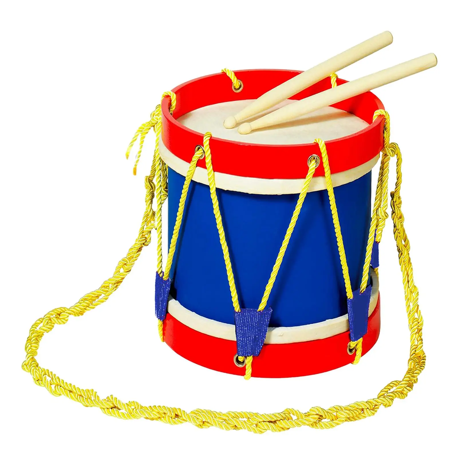 Kids Marching Drum with 2 Drum Sticks Practice Hand Eye Coordination Percussion