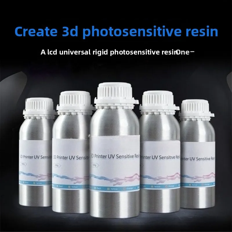 1kg Clear Rigid LCD Light Curing Resin, Transparent Photocurable 3D Printing Consumables, Universal Material for LCD 3D Printers