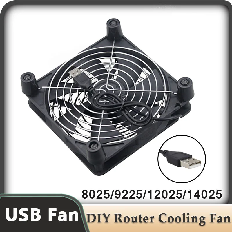 

Gdstime USB-вентилятор 120 мм DIY Маршрутизатор Вентилятор 92/80 мм Охлаждающий вентилятор Вентилятор для ПК Вентилятор постоянного тока 5 В 14 СМ ТВ-приставка Радиатор WIFI Подставка для радиатора MINI Host Кронштейн