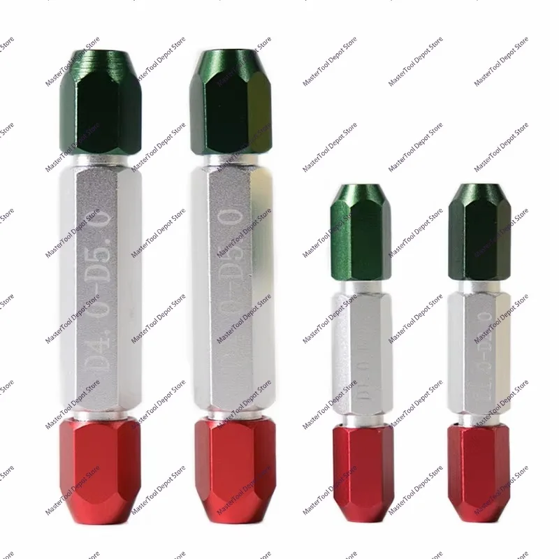 1PCS Cylindrical Pin Gauge Set 0.1-0.49mm to 6-9.99mm 20.0mm Range Smooth Plug Hole Gauge with Holder Step Pin Gage Handle