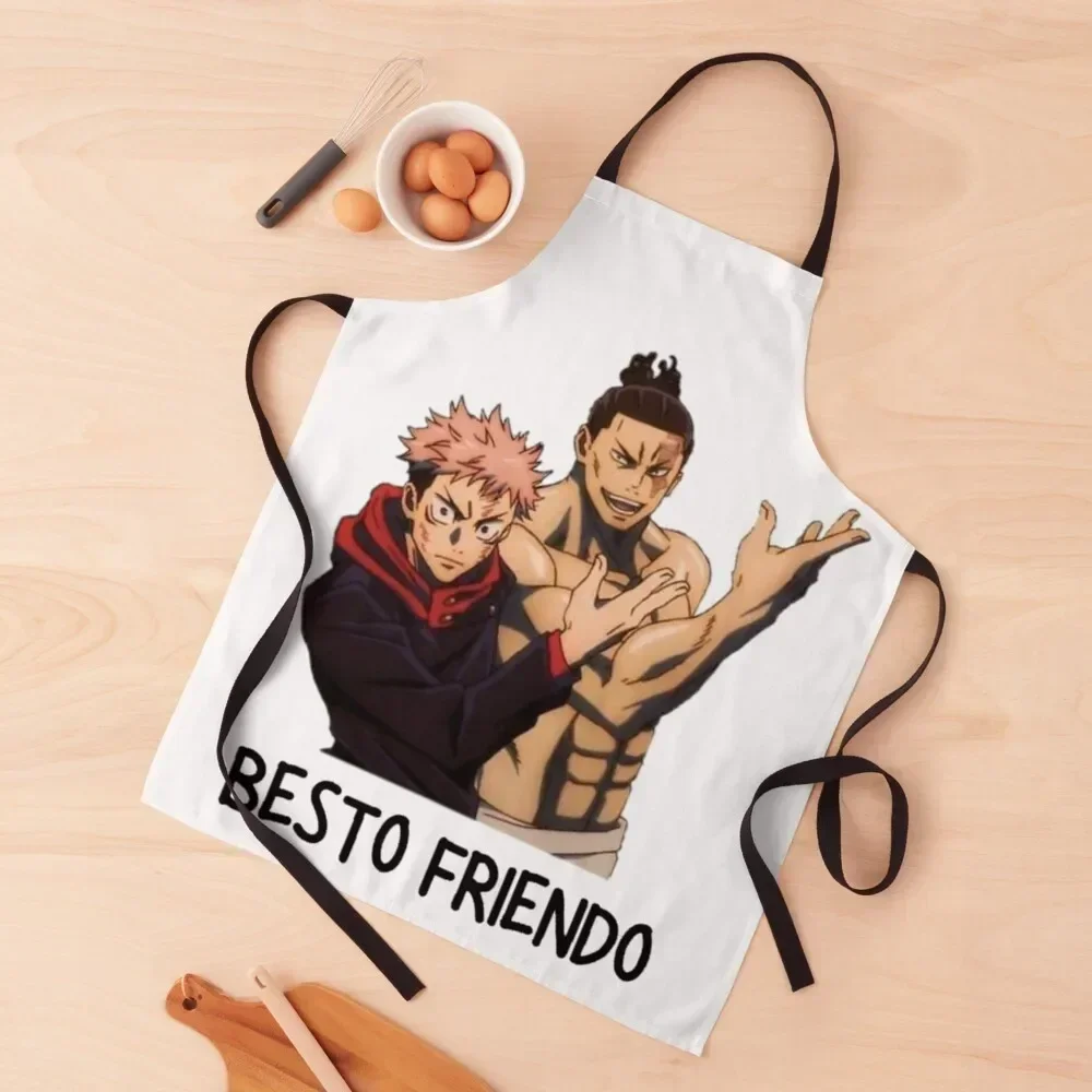 

BESTO FRIENDO мультфильм аниме мультфильм манга ПОДАРОК фартук вещи для кухни мужчины кухня для дома полезные детали отделка тканевый фартук