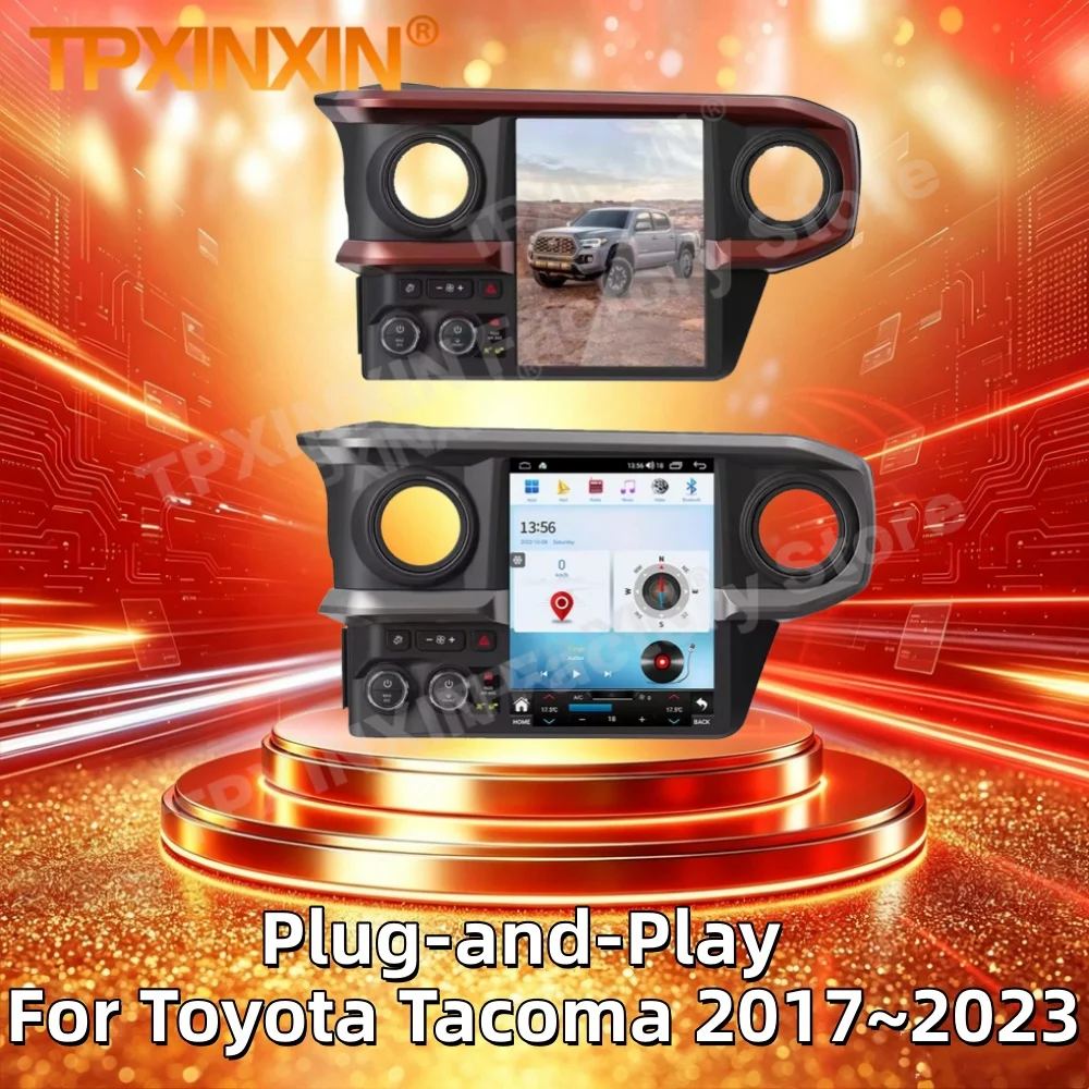For Toyota Tacoma 2017~2023 Multimedia Android 14 Touch Screen Radio Receiver GPS Navigation Car Intelligent System Head Unit