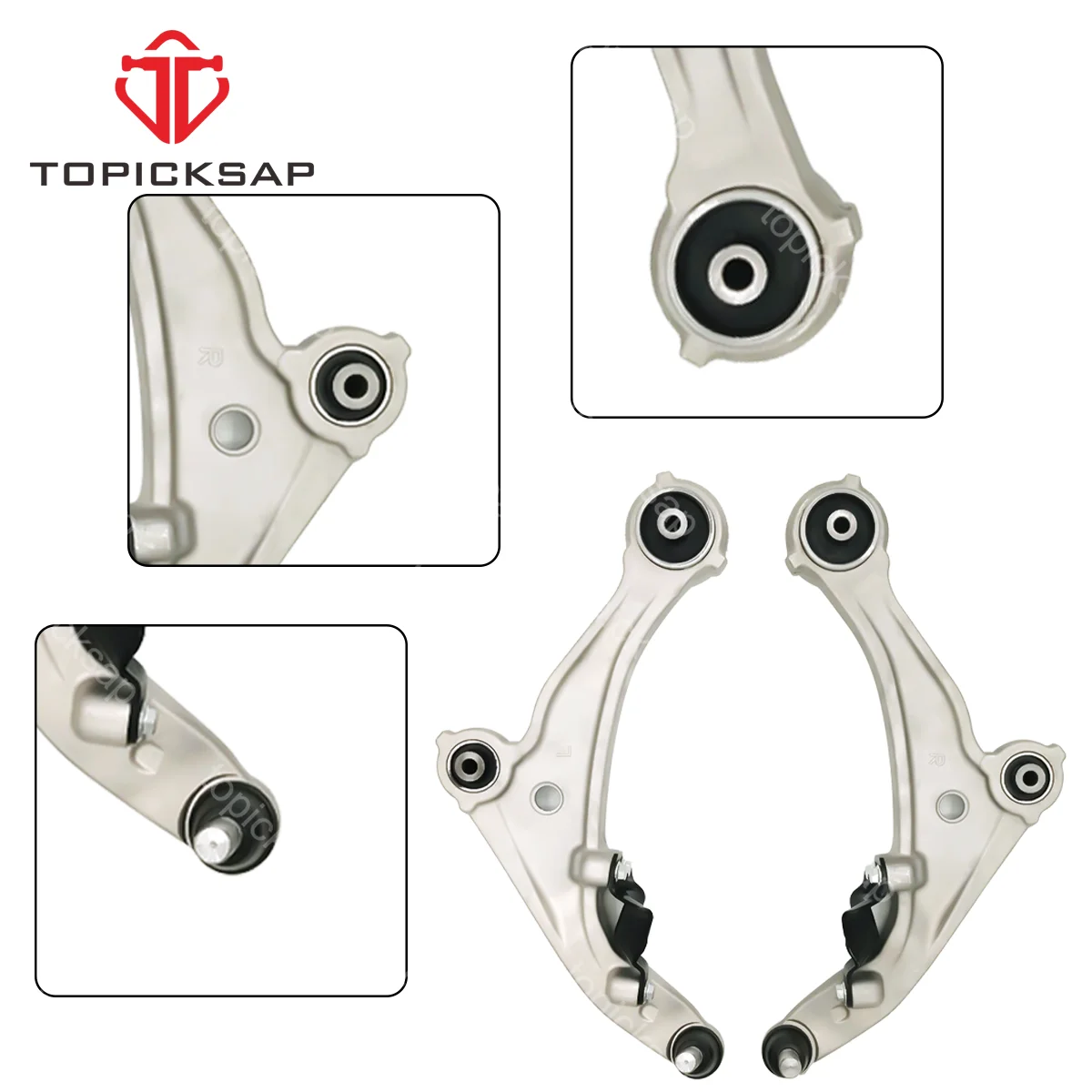 TOPICKSAP Front Left & Right Lower Control Arm Suspension Pair Kits for Nissan Altima 2007 2008 2009 2010 - 2013 54501JA00B