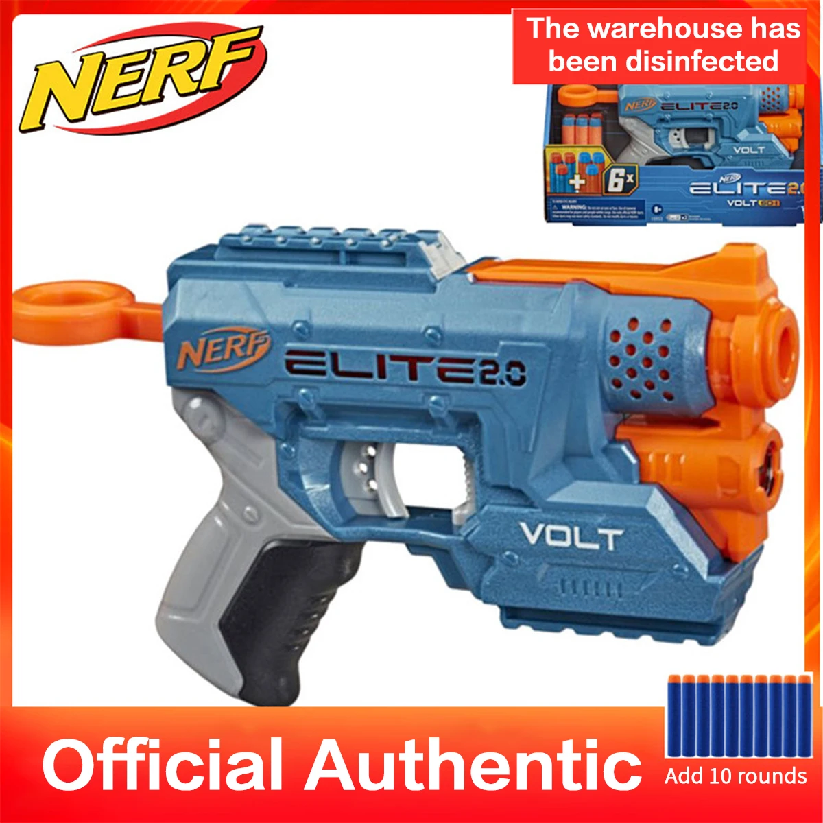 

Hasbro NERF Elite 2,0 Вольт SD 1 Blaster Light Beam Targeting 2 Dart Storage 2 Тактические направляющие для боевых игр Игрушки в подарок E9953