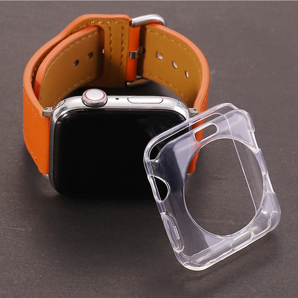 Watch Cover Case For Apple Watch 7 6 5 4 40mm 44mm 41mm 45mm Silicone Soft Cases For iWatch Series 3 2 42mm 38mm Accessories