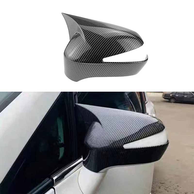 FOR Honda Civic 10th 2004 2005 2011 ABS Carbon Print ABS Black Car Body SIDE DOOR REARVIEW MIRROR COVER STICKER TRIM Car-styling