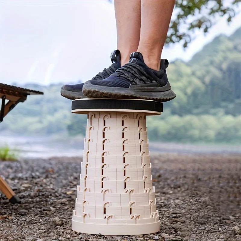 Plastic Folding Stool, Folding Stool With PVC Plastic Cushion, 11-layer Portable Folding Stool, Carrying Capacity Of 2.58 LB, Su