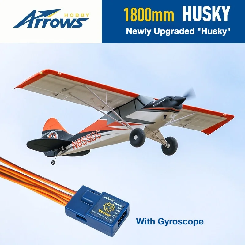 

Blue Arrow 1800mm HUSKY RC 6S Ultimate Edition Large-Size Hobby Entry-Level Remote Control Model Fixed-Wing Electric Aircraft