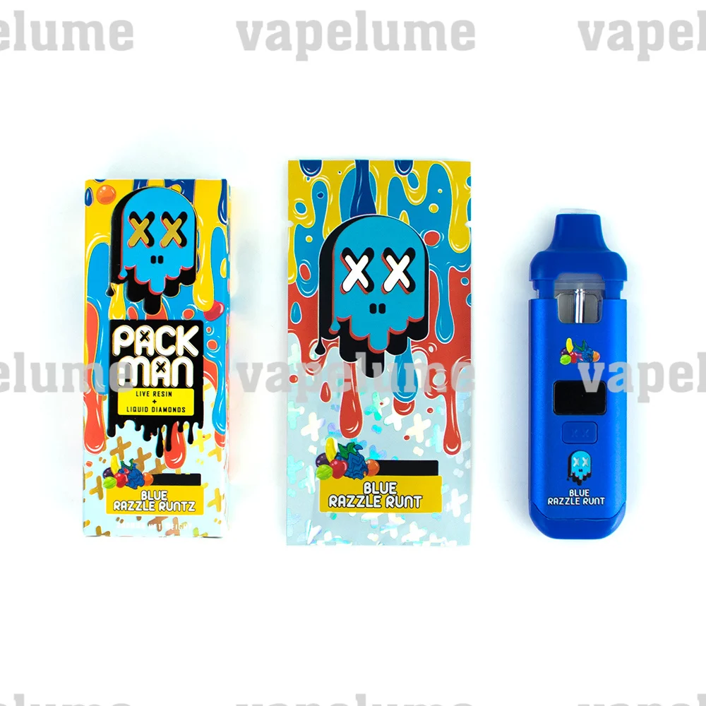 Packman رذاذ Vape Elecitric للاستعمال مرة واحدة 2 مل مع شاشة بخار فارغ E-cigs مايلر حقيبة تخزين الورق التعبئة والتغليف شعار مخصص #2