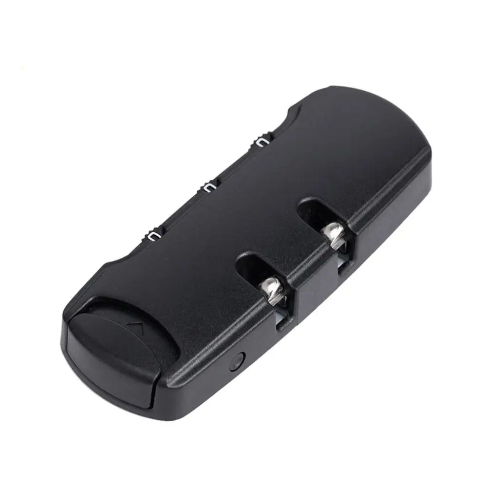 Secure Metal 3 Digit Combination Padlock Code Password Digital Lock Anti-theft Black Suitcase Padlock Travel