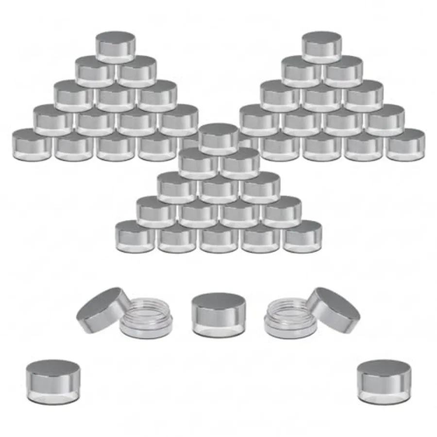 

Sample Containers, Sample Jars, Lip Balm Containers, Mini Jars with Lids, Small, Empty, Makeup, Powder, Gloss, Cosmetic, Tiny,