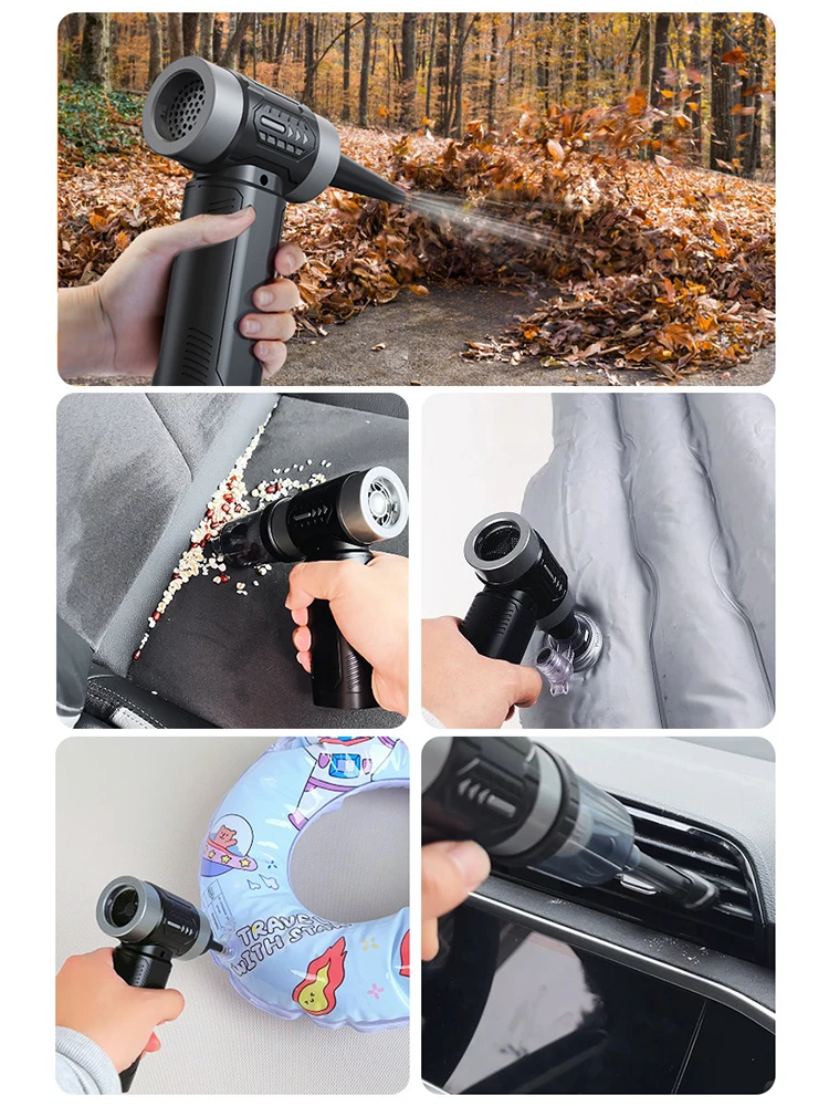 HL-202 Turbo Jet Blower 130000RPM Violent Fan Powerful Air Blower Vacuum Dust Cleaner Blowing Keyboard Cleaning Air Blower