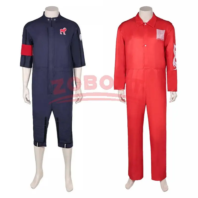 

Joey Cosplay Fantasia Red Uniform Band Slip Cosplay Knot Costume Disguise Jumpsuit Men Fantasy Halloween Carnival Party Clothes