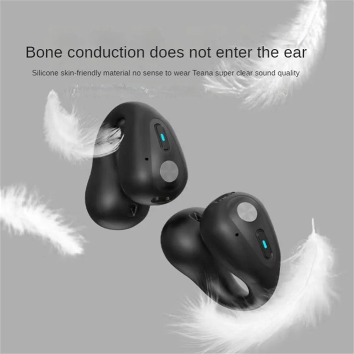 ชุดหูฟังยอดนิยมไม่ใส่หู Bone Conduction Clip-Ear Motion B