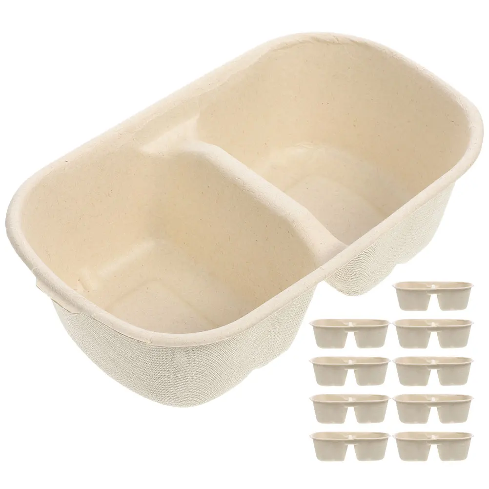

10pcs Disposable Pet Food 350ml Water Grain Bowls Pulp Safe Portable Cat Dog Feeding Bowls Pet Supplies