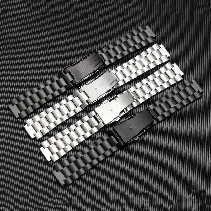 For TIMEX Tide Watch Band T2N720 T2N721 T2N739 TW2T76500 TW2R55500 Convex Series Mouth Steel Watch strap Men\'s Bracelet 24-16mm