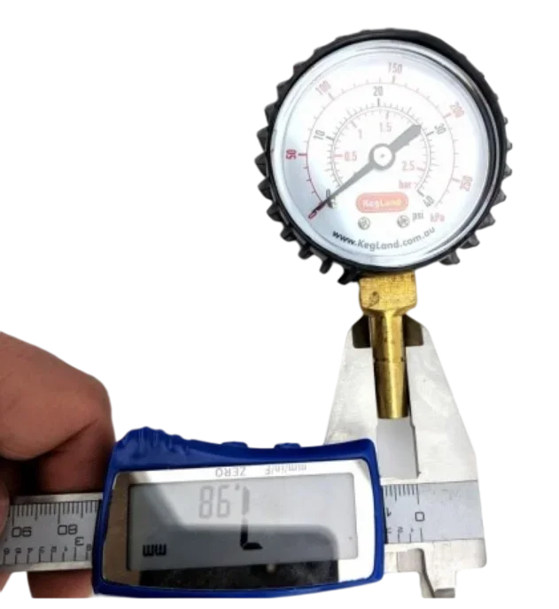 KegLand Pressure Gauge Pressure Valve 8mm 5/16 Push-in Gauge 0-15psi /0-40psi /0-150psi Beer brewing