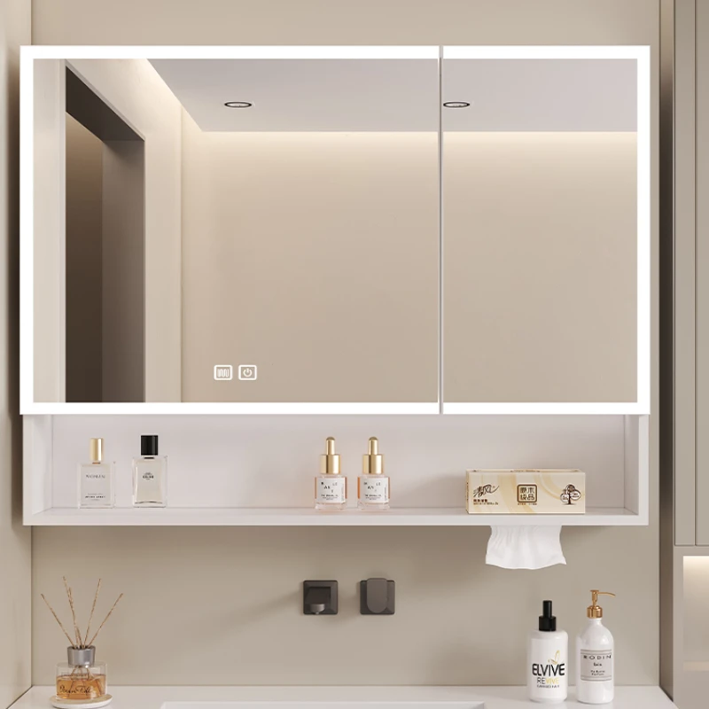 Nordic Beauty Storage Bathroom Cabinet Intelligent Wall-mounted Bathroom Cabinet Defogging Home Furniture Armadi Specchi HBMC