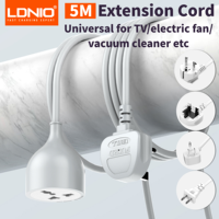 LDNIO 2500W 5M Extension Cord Universal Socket Plug Power Strips EU/UK/US Plug Electrical Socket for Home Electric Outdoor