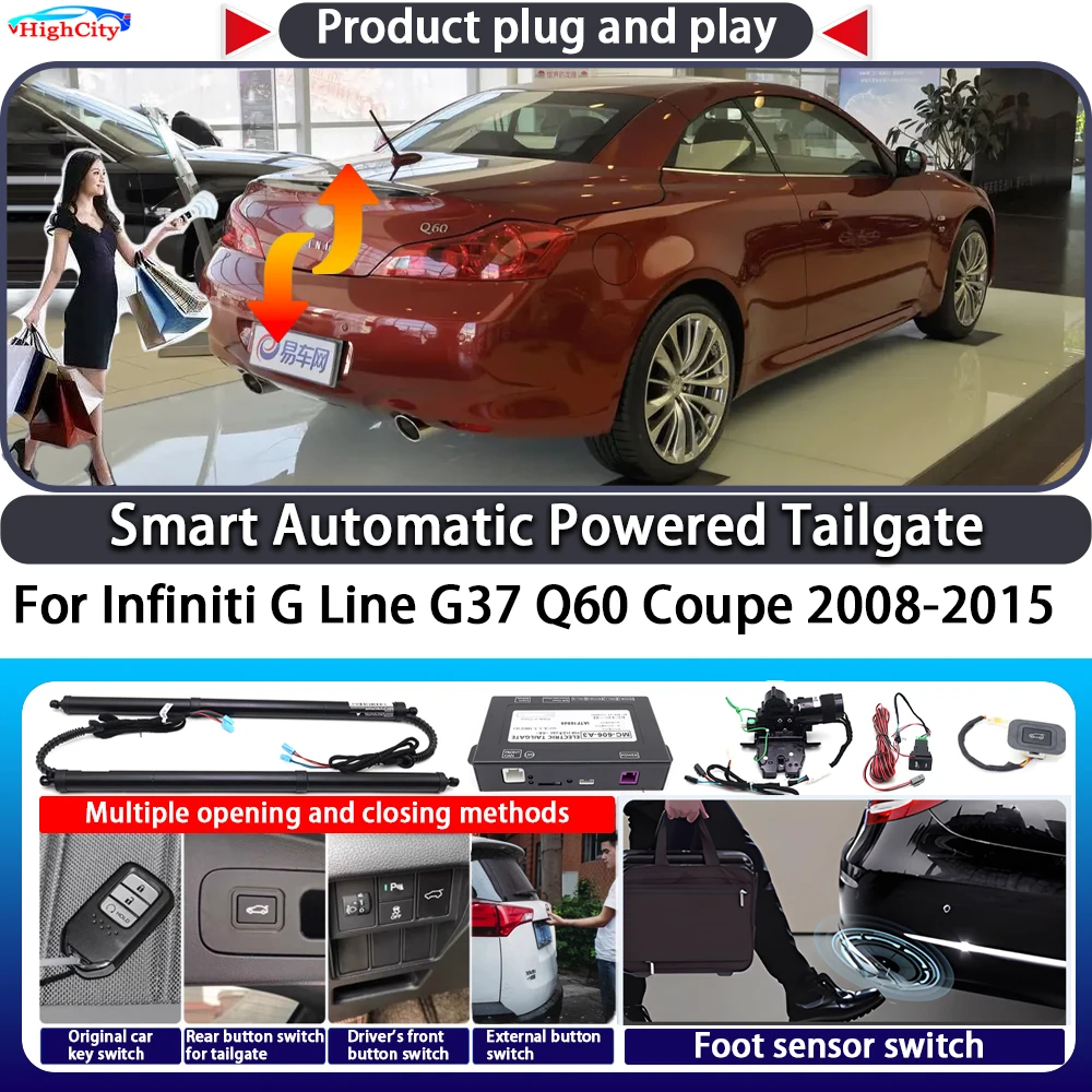 

For Infiniti G Line G37 Q60 Coupe 2008-2015 OEM Smart Automatic Powered Tailgate Key Control Trunk Lift Electric Power Tailgate