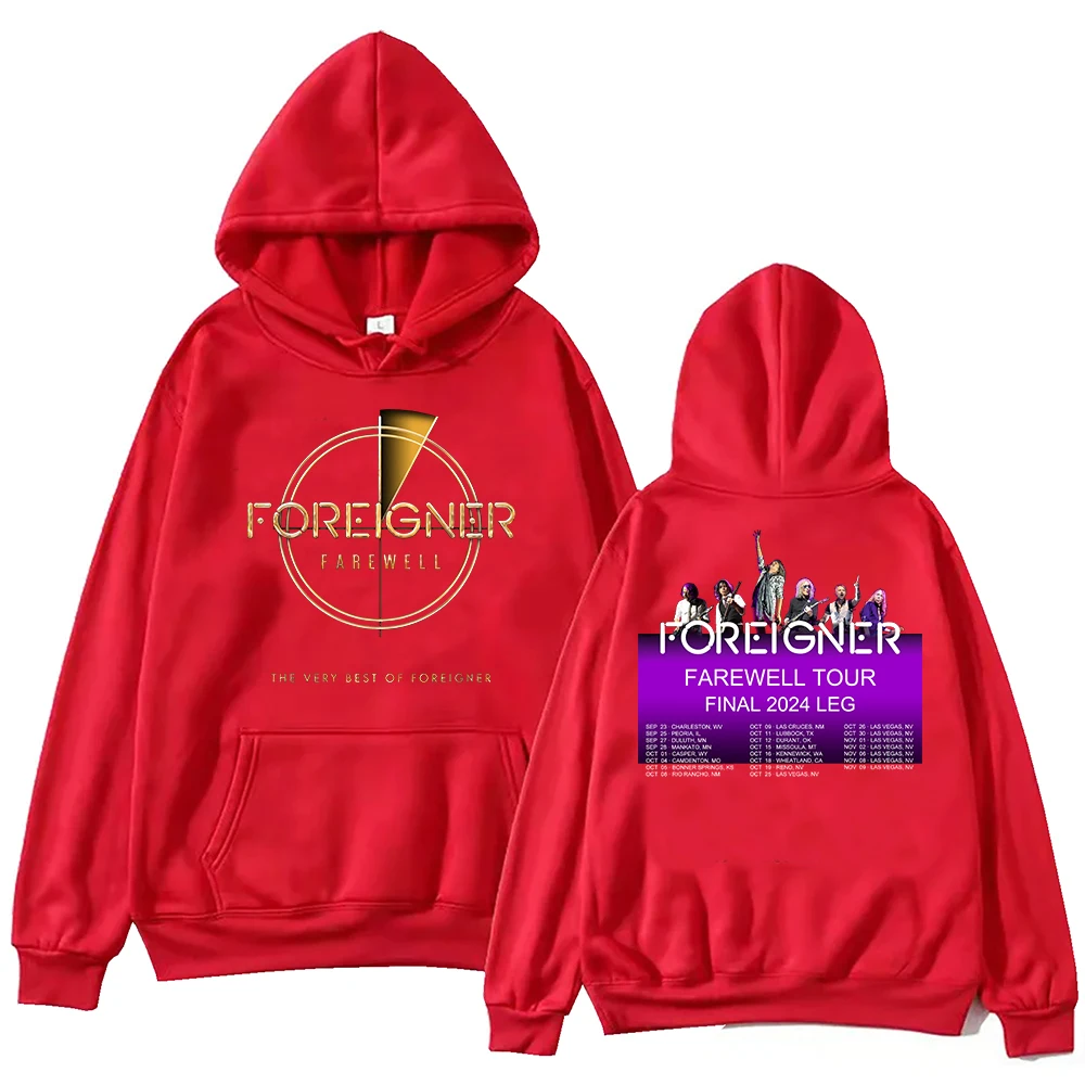 Foreigner Farewell Tour 2024 Hoodie Harajuku Pullover Tops Sweatshirt Fans Gift