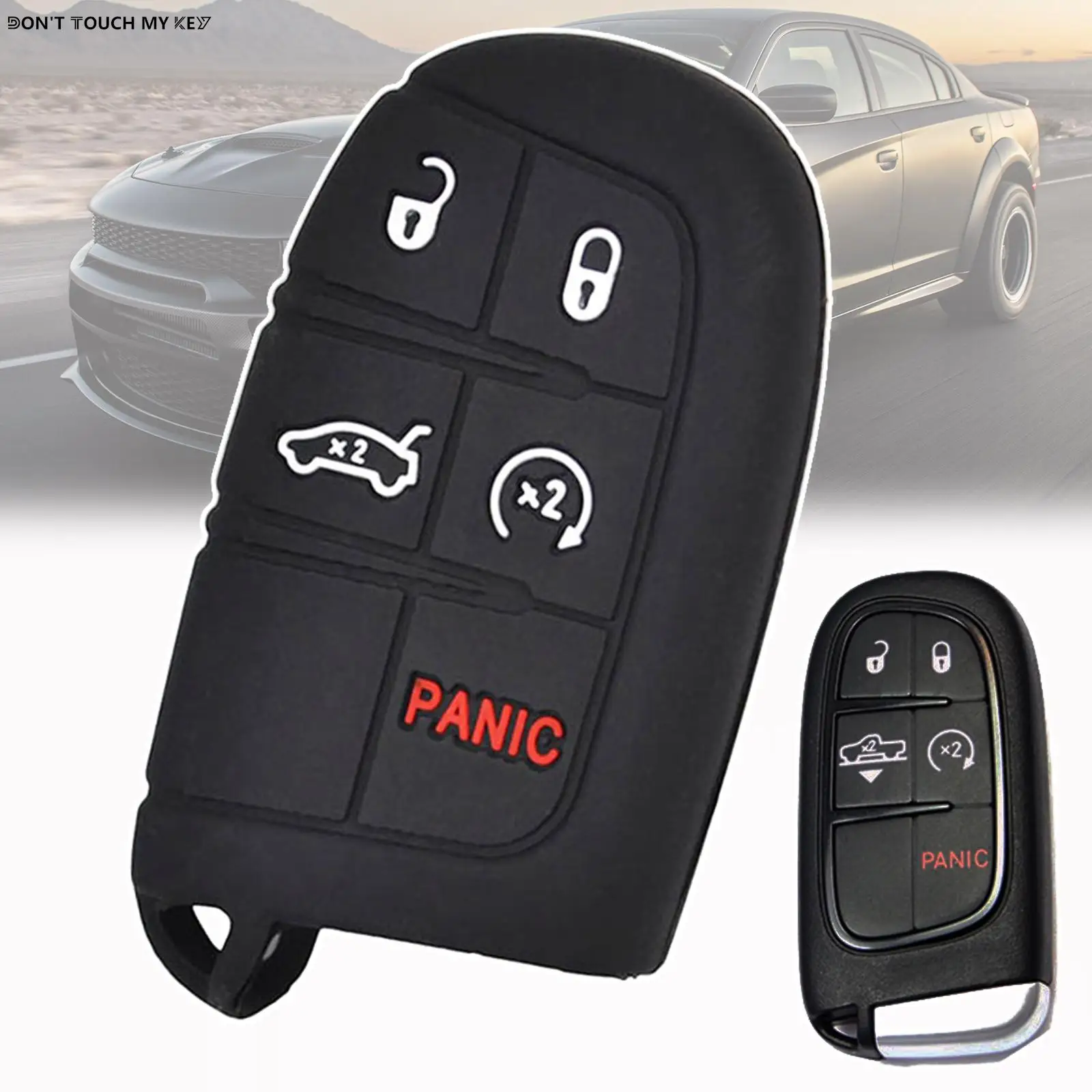 Silicone Car Remote Key Cover Case For Dodge Ram Charger Journey Durango Jeep Grand Cherokee Chrysler Keyless Fob Shell Holder