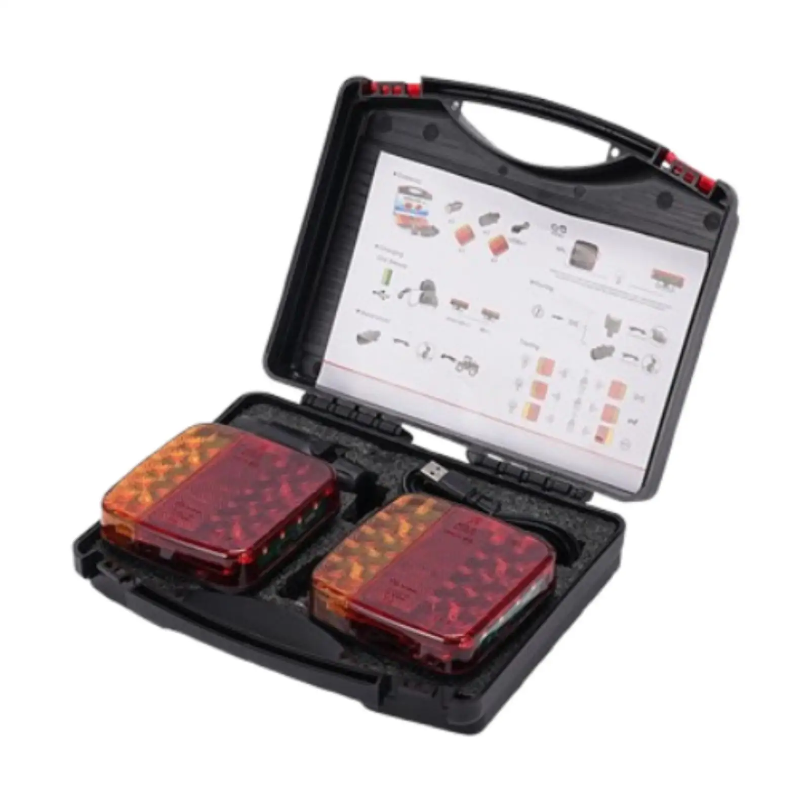 

Trailer LED Rear Lights Side Light Lightweight Cordless Control Easy to Install