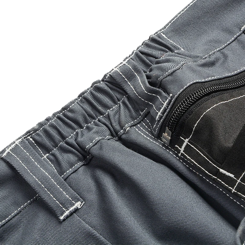 Pantalones de trabajo para hombre, algodón mecánico con rodilleras, pantalones de construcción, trabajo para hombre, pantalones Cargo con múltiples bolsillos para hombre