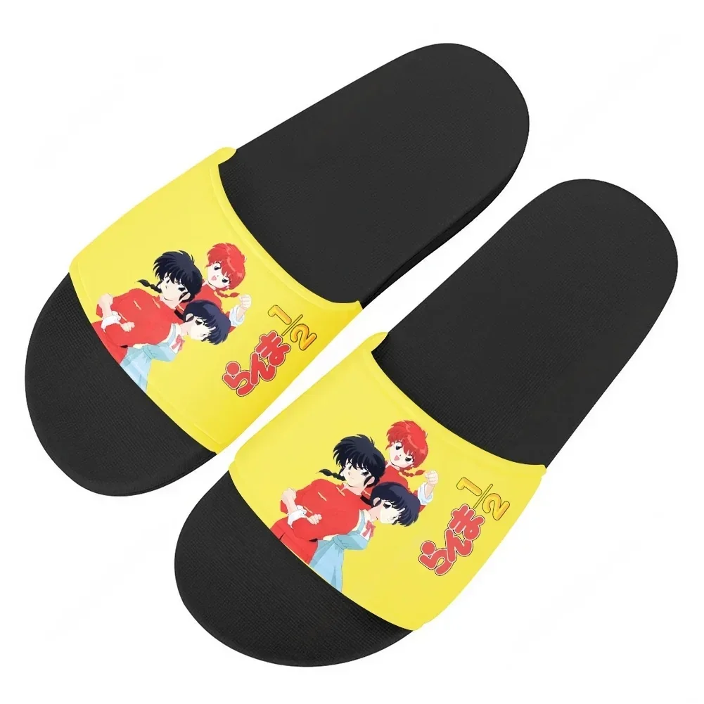 Ranma Slippers Home Slippers Cute Cartoon Anime Men Women Teenagers Beach Pool Sandals Custom Made Summer Slipper Fashion