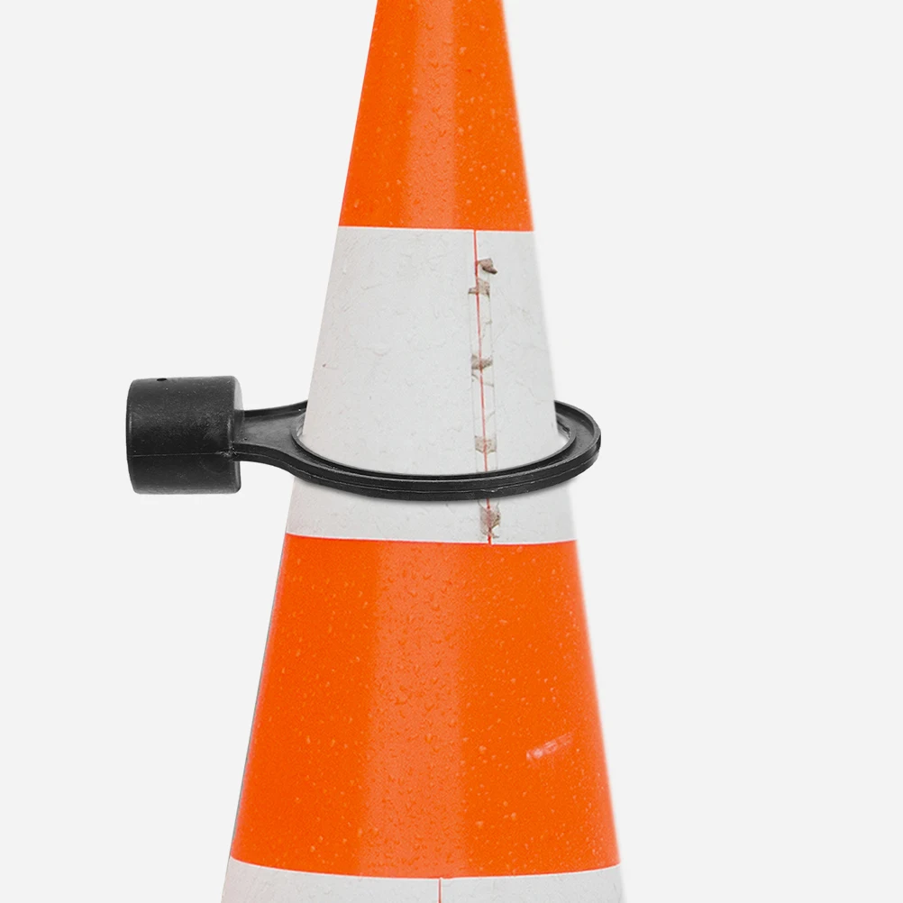 Conector de cono de seguridad, eslabón de cadena, conos de tráfico de plástico, aislamiento de conducción, muelle, conectores negros de calle, barrera de estacionamiento, 12 Uds.