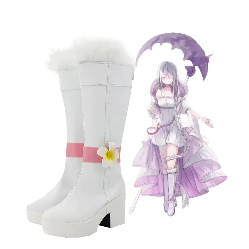 2025 aaa 그래서 나는 거미 쿠모코 코스프레 부츠 흰색 신발 맞춤 제작 인간 형태