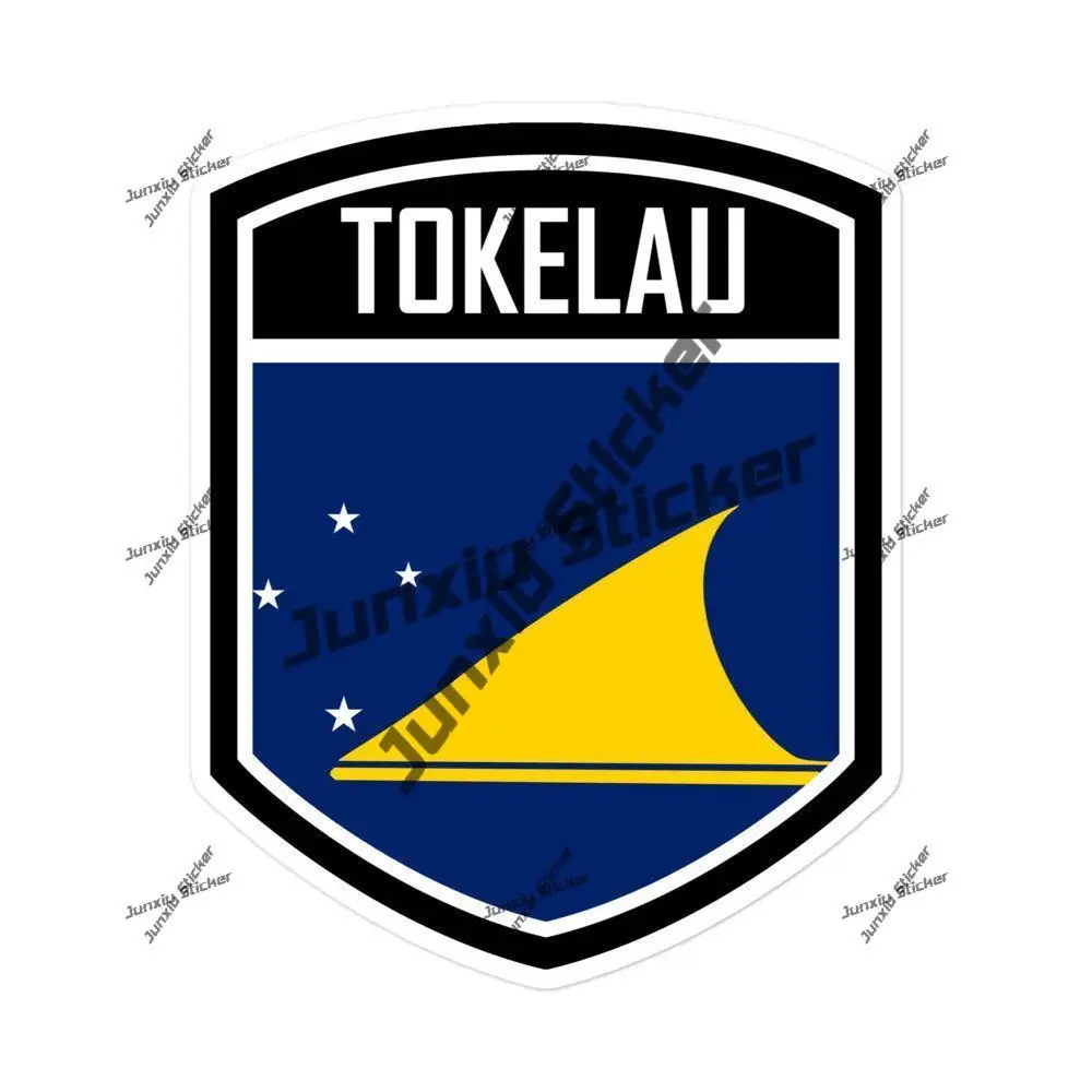 

Tokelau Flag Emblem Stickers Tokelau National Shield Decal Decor Vehicle PVC Accessories for Car Bumper Truck Speedboat Decals