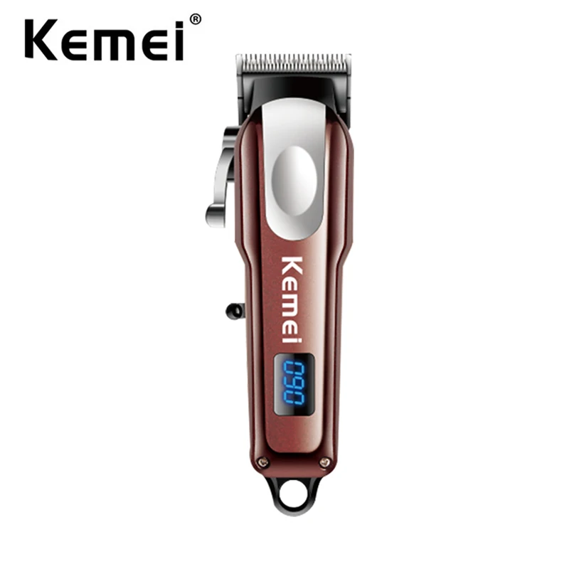 Kemei Professional Fade Hair Clipper USB Cordless Rechargeable Hair Trimmer Barber Shop Electric Hair Cutting Machine for Men