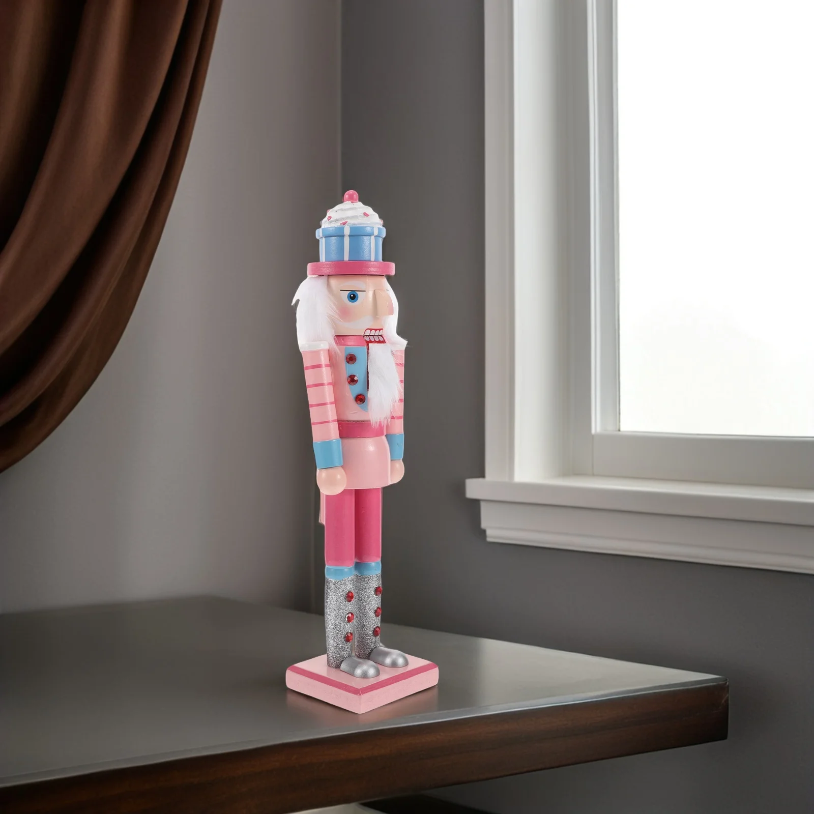 

Christmas Nutcracker Ornament Figurine Decorative Wood Craft Decoration Xmas Home Hotel Coffee Shop Photo Prop Room Adornment