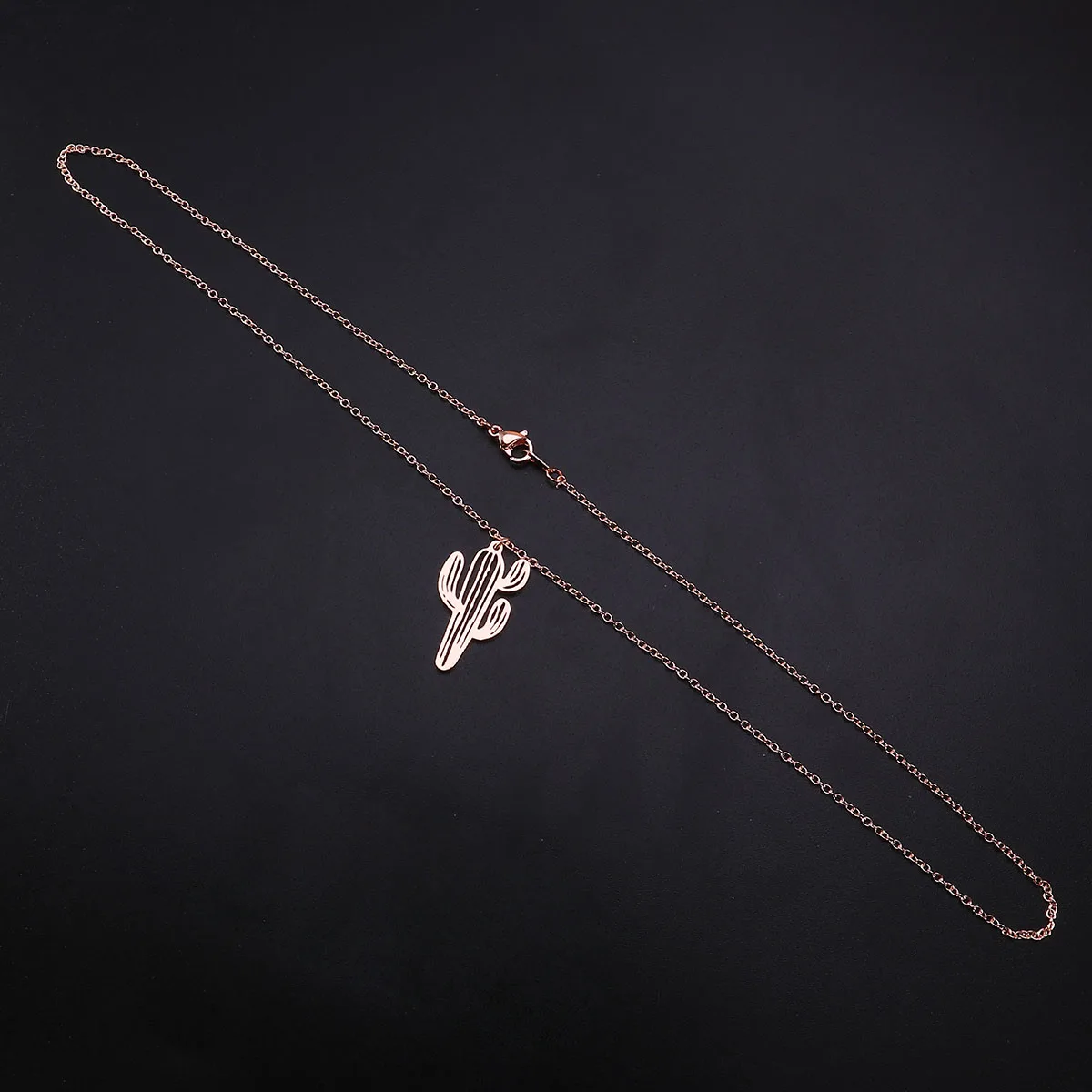 

Necklace Cactus for Women Woman Jewelry European and American Golden Pendant Student