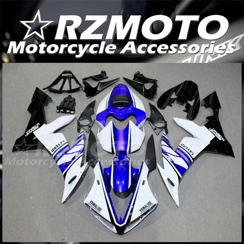 4Gifts Injection Mold New ABS Motorcycle Fairings Kit Fit For YAMAHA R1 2004 2005 2006 04 05 06 Bodywork Set Custom White Blue