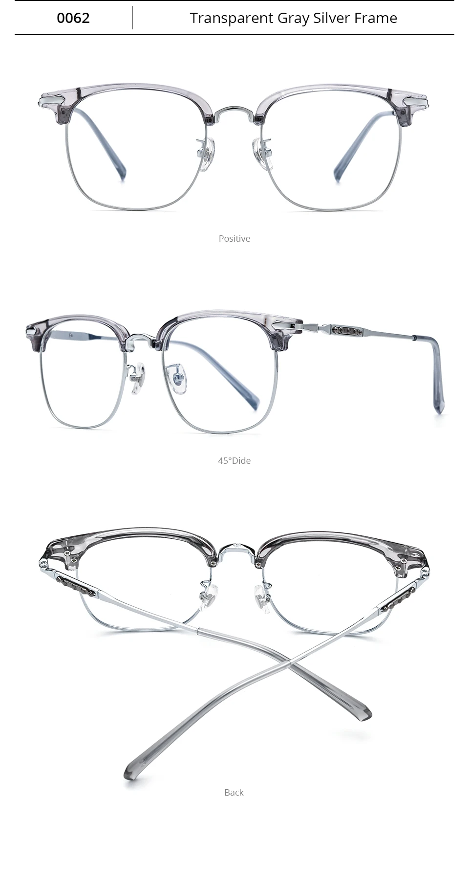 NIANZHEN Titan Legierung Brillen Rahmen Männer Platz Marke Design Gläser Frauen Ultraleicht-Gewicht Retro Brillen Brillen 0062 – Detail 7