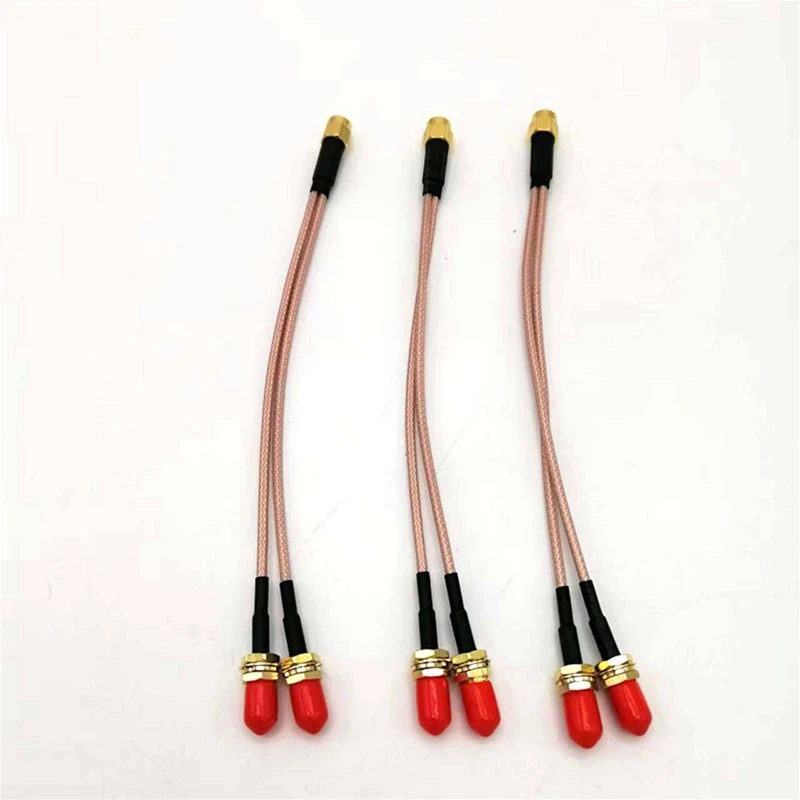 3-Pack Radio Frequency Coaxial Connection Cable SMA Splitter Cable SMA Male To Dual SMA Female Coaxial Cable
