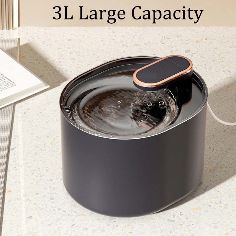 Pet Fully Automatic Water Fountain USB Ultra Silent Intelligent Pump Sensor Filter 3L Cat Large Capacity Water Dispenser