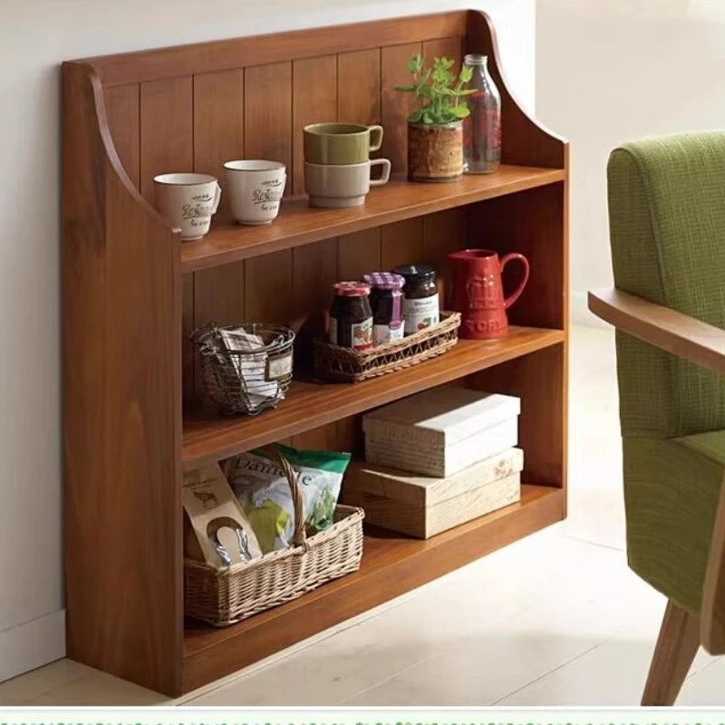 

Modern Minimalist Bookshelf Multi-Layer Solid Wood Storage, Floor Standing Organizer, Large Capacity Bookcase for Home Use