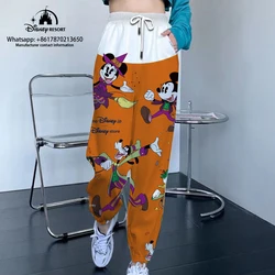 2022 New Autumn Ladies Casual Sports Pants Disney Minnie Mouse Anime Street Style Small Feet All-match Unisex Sports Pants