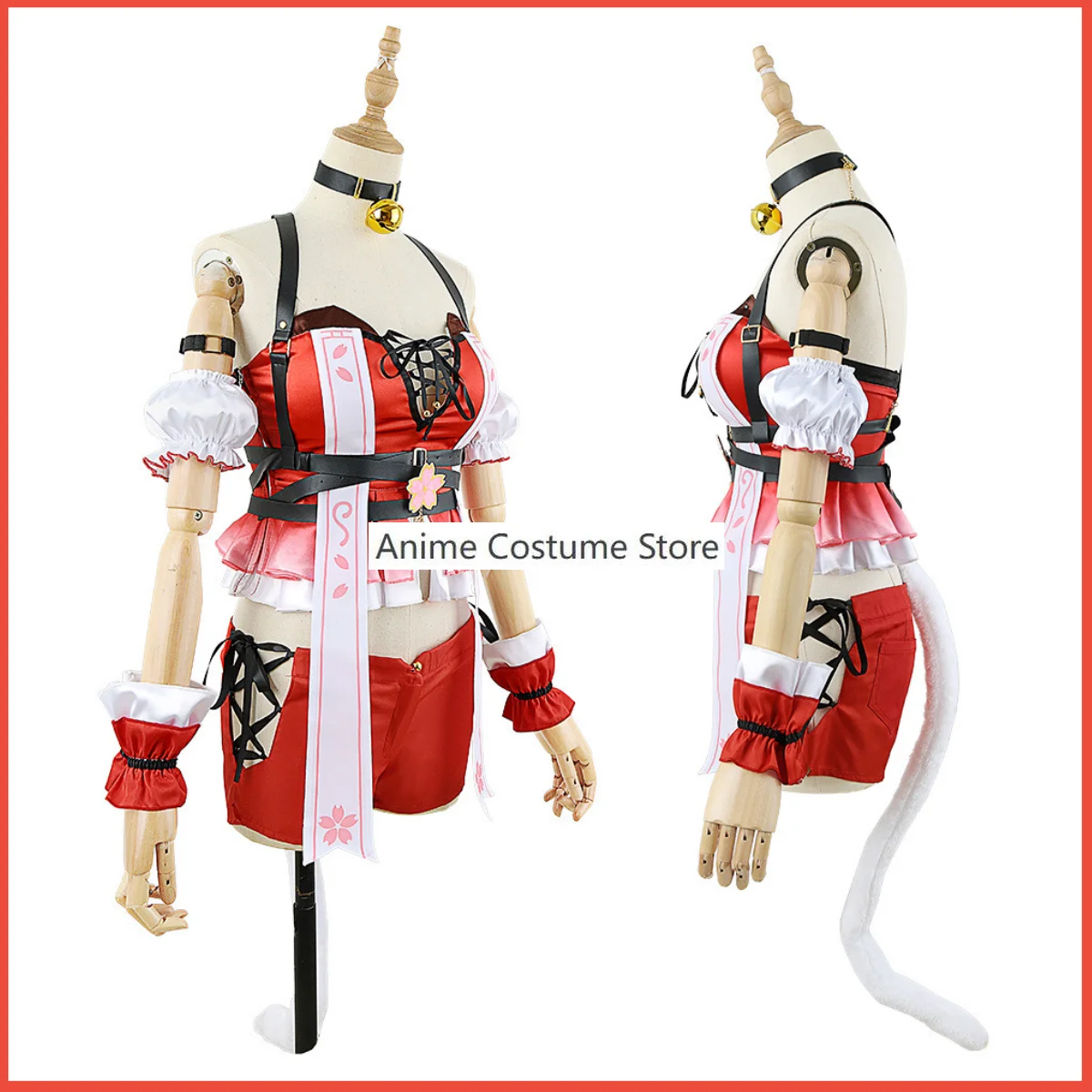 Disfraz de Anime Virtual YouTuber Sakura Miko para mujer, traje de Cosplay de Hololive, peluca, Kimono, falda, capa, Sexy, Kawaii, Carnaval, navidad