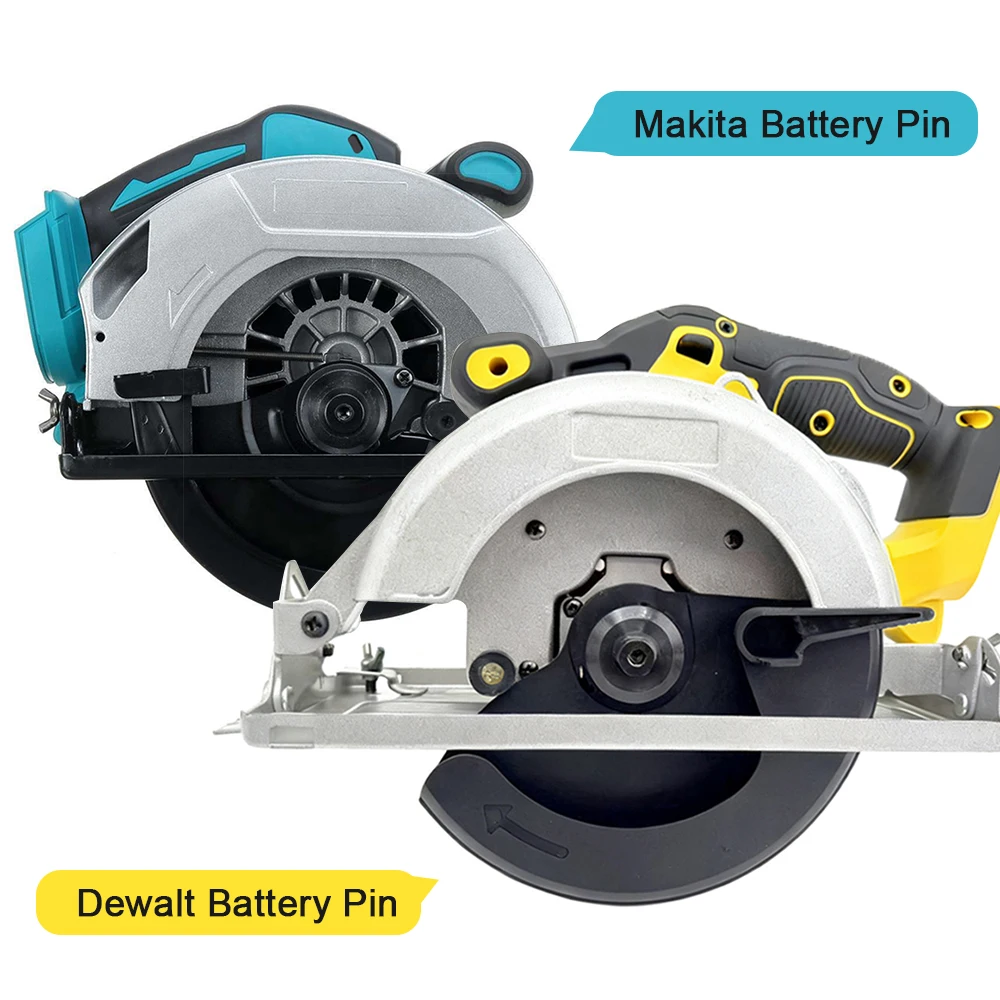 7 Inch Brushless Electric Circular Saw Cordless High Power Board Cutting Machine Woodworking Tools For Makita or Dewalt Battery