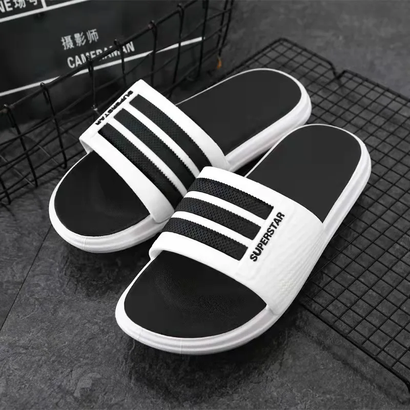 Sommer Herren-Slides, Hausschuhe für Drinnen und Draußen, Strand-Pantoffeln, Weiche Schlafzimmer-Slipper, Bestseller in Übergrößen – Detail 5