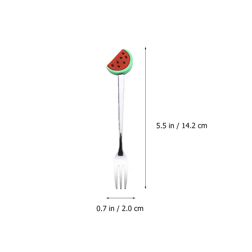 

4PCS Fruit Shaped Stainless Steel Fork Spoon Tableware Set Kitchen Supplies Eating Tools Gift Ideas Dessert Shop Restaurant Home