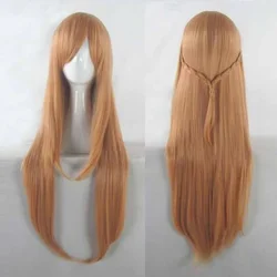 Anime Sword Art Online Yuuki Asuna Long wig Cosplay SAO Yuki Asuna Women Synthetic Hair Halloween Party Role Play wigs